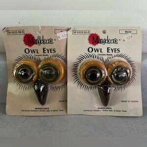 Vintage Ceramic Owl Eyes Beads for macrame
